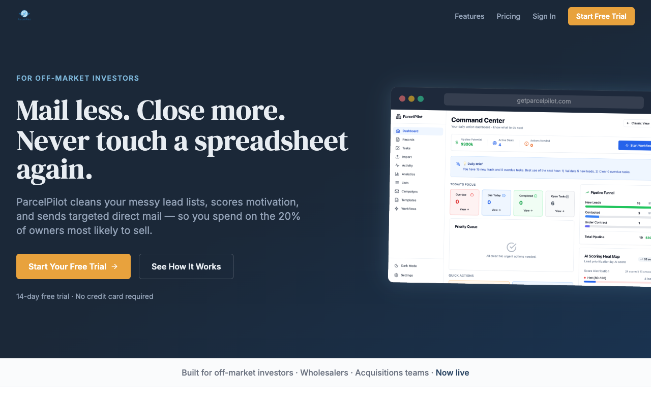 ParcelPilot product screenshot